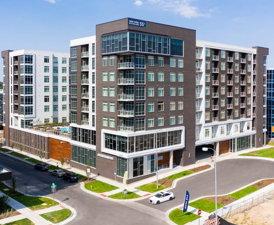 exterior shot of Overture 9th + CO building