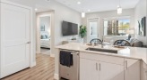 kitchen counter with sink and dishwasher