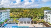 outdoor pool area