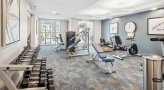 a gym with exercise equipment