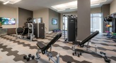 a gym with exercise equipment