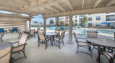 Large covered poolside patio 