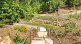 hiking trail with steps