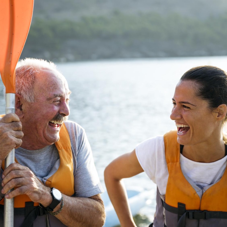 A beautiful community at the heart of all your passions a man and a woman on a boat