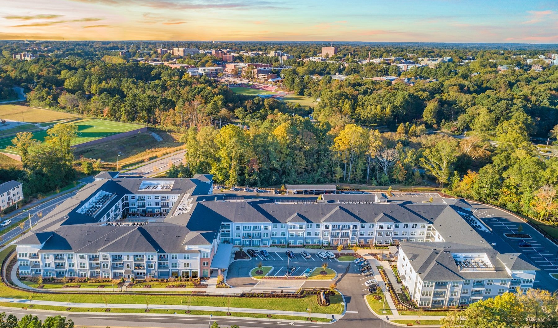 Aerial view of the property 