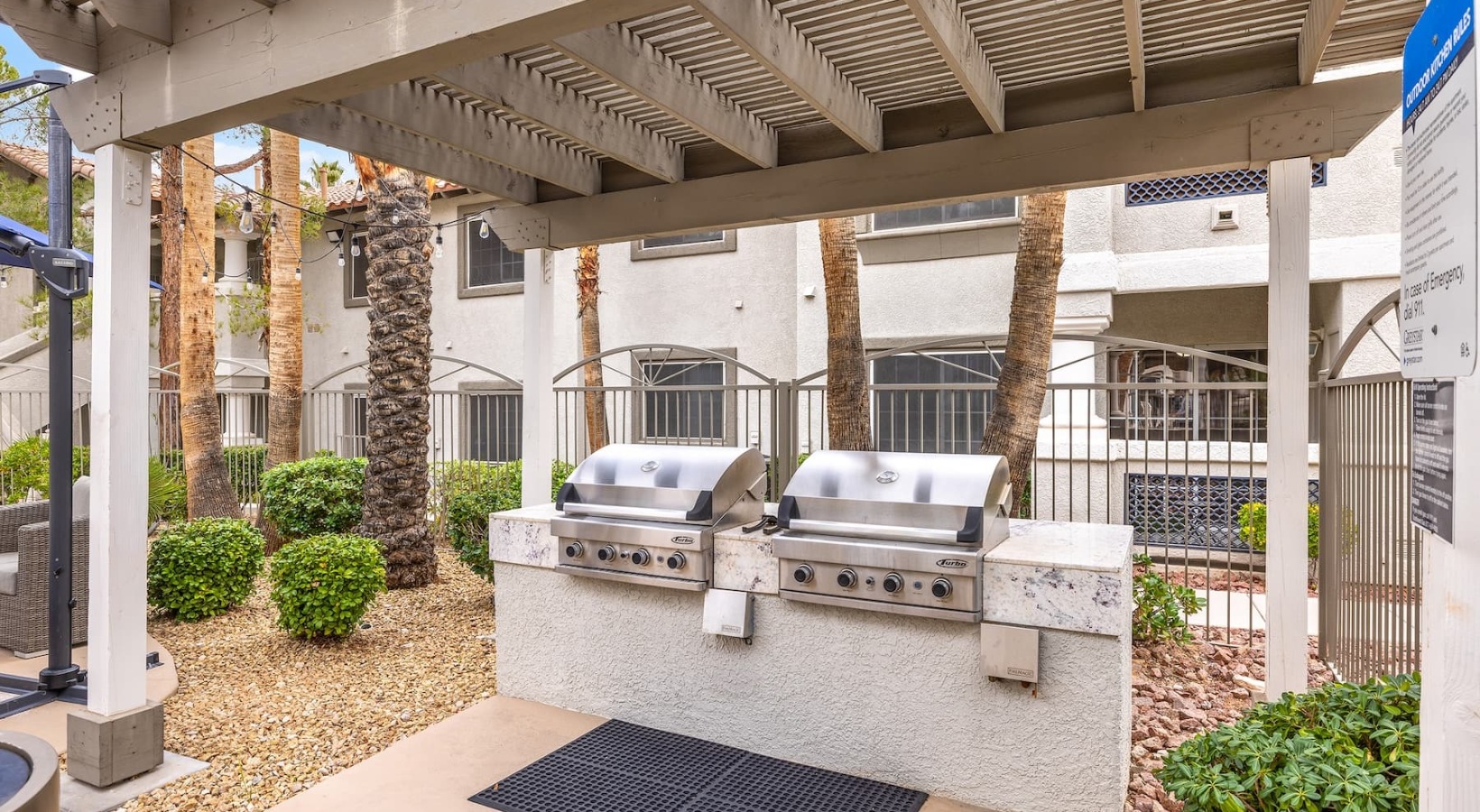 Grill stations with nearness to property