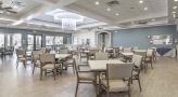 community area with tables and chairs
