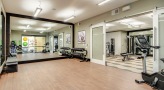 fitness studio with a large mirror