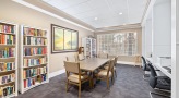 resident seating and a table