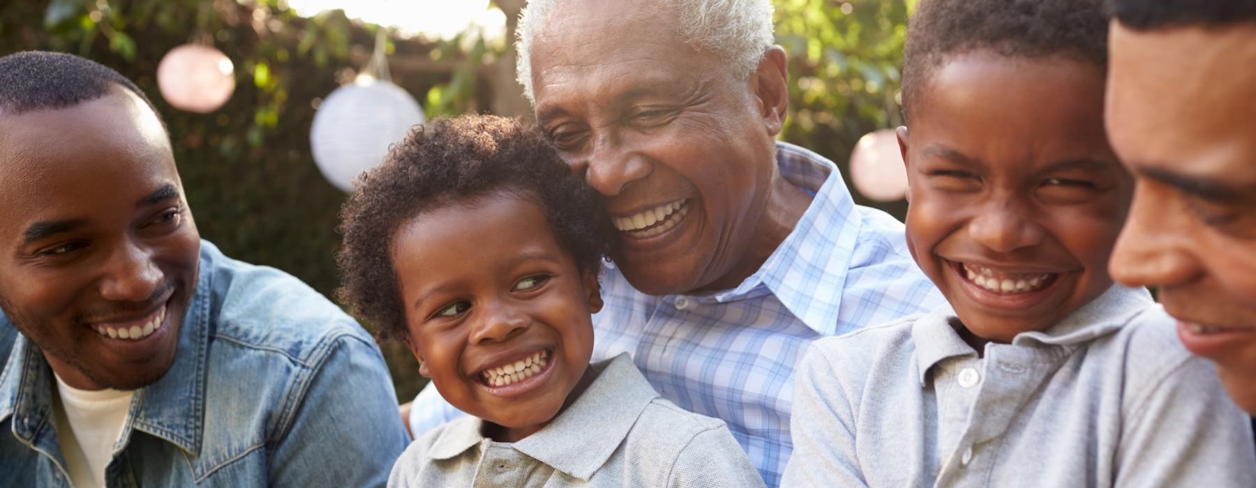a group of people smiling