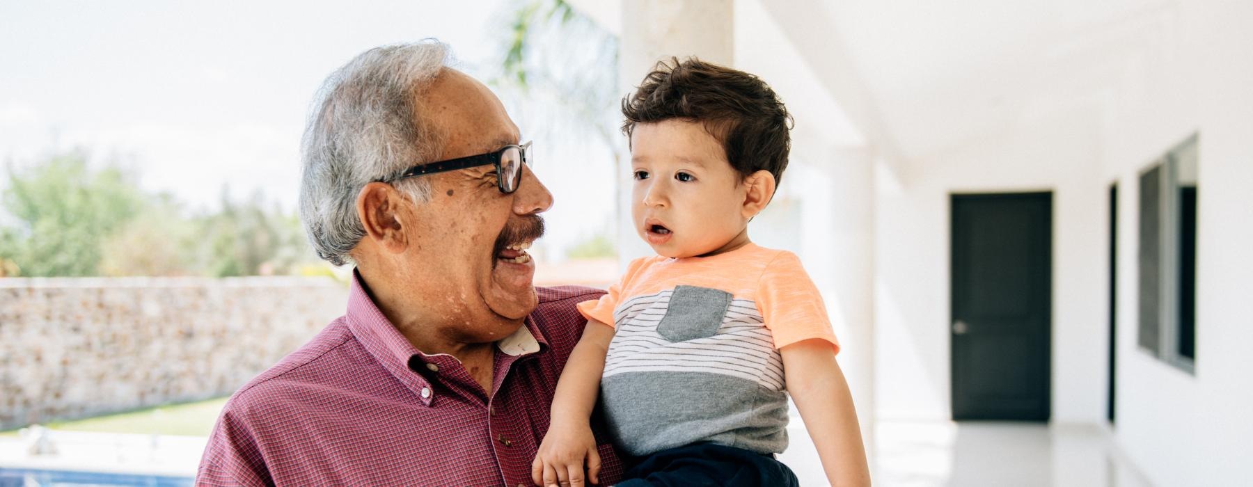 a person holding a baby