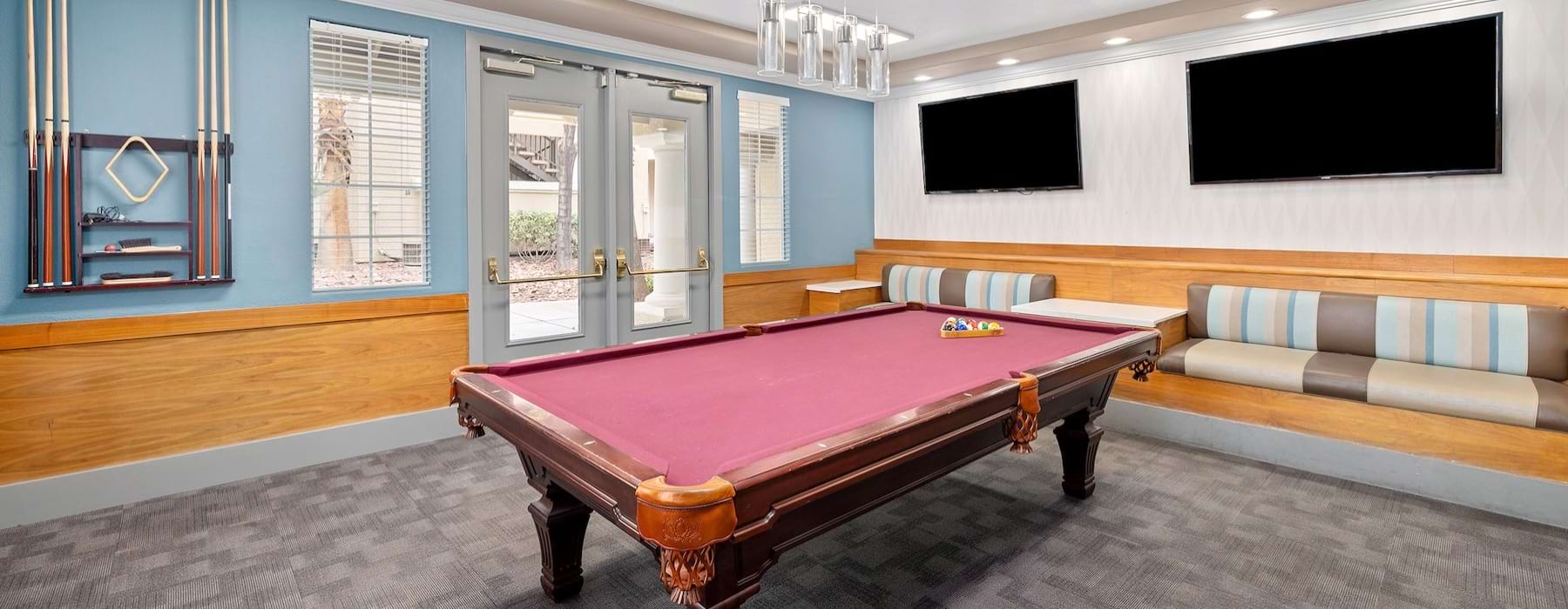 a billiards room