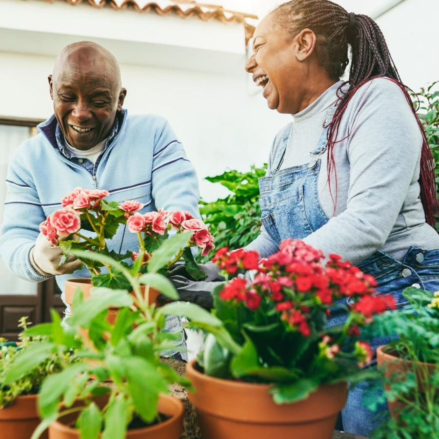 Community Garden Friends working the community garden