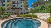 hot tub in a courtyard