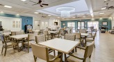 community area with tables and chairs