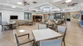 community area with tables and chairs