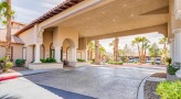 entrance to a buildiing with a driveway