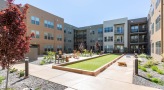 bocce ball court in a courtyard