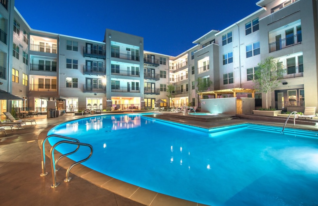 swimming pool in a courtyard