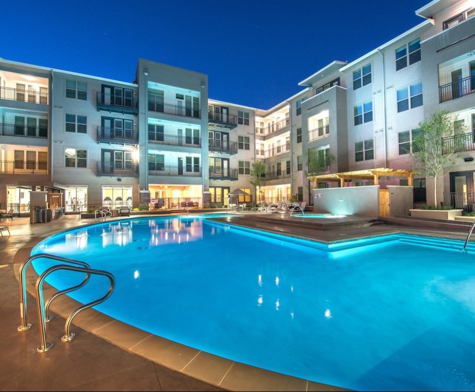 swimming pool in a courtyard