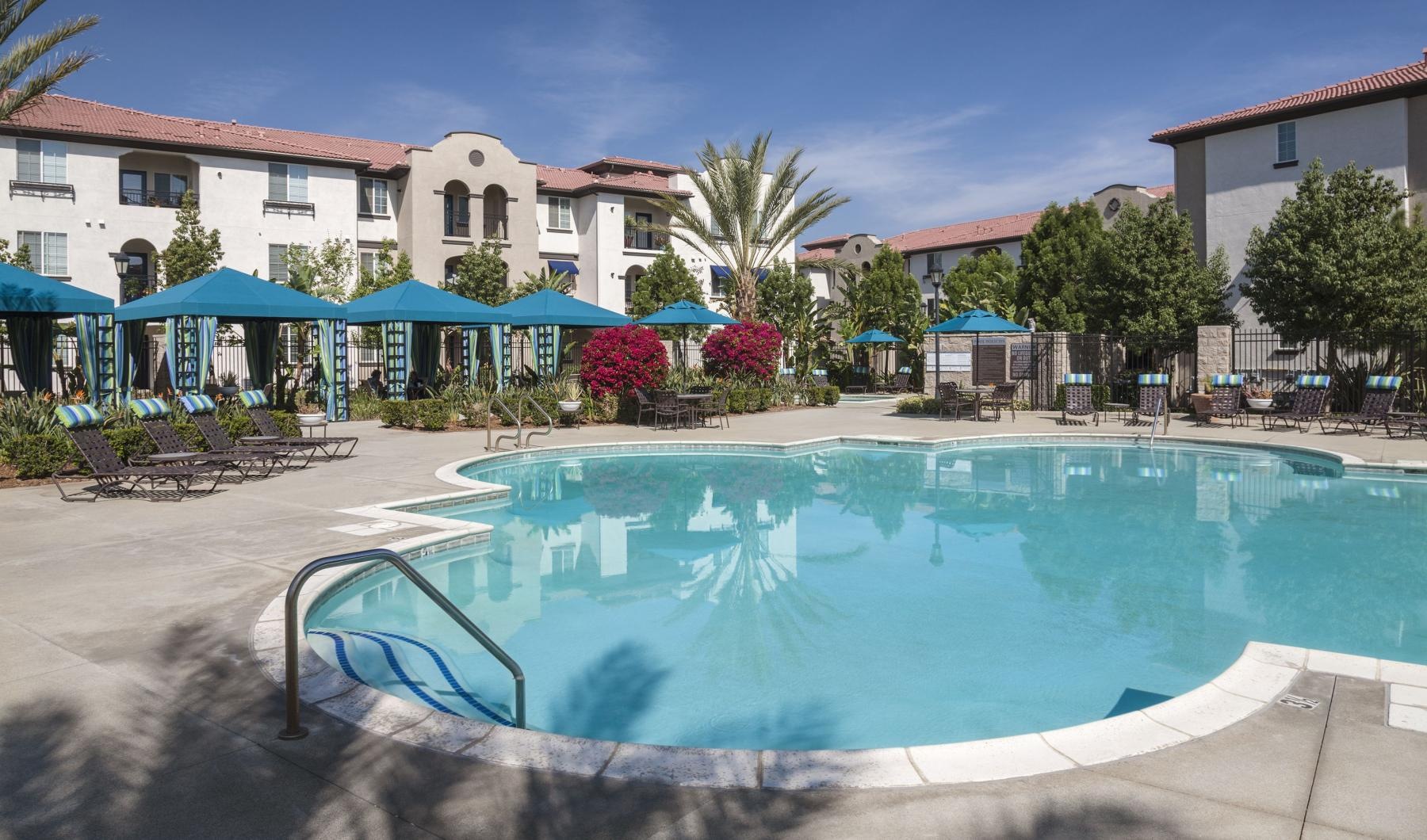 swimming pool in a courtyard