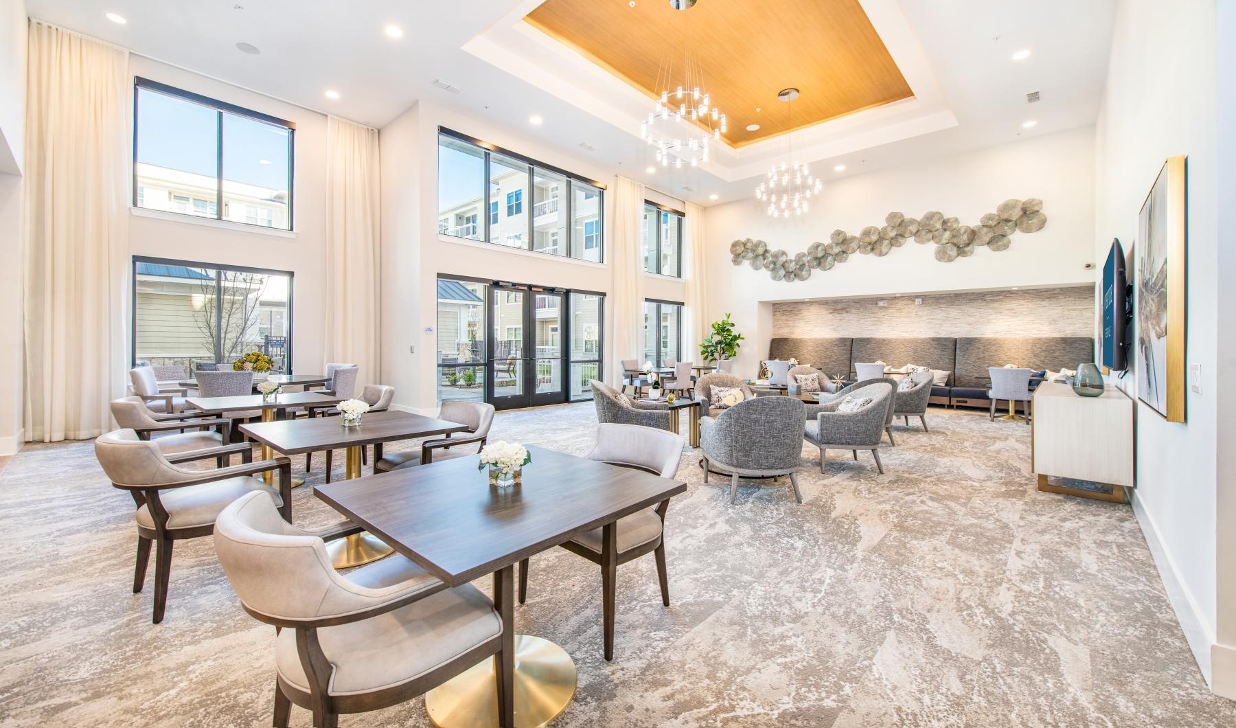 Lounge Large well lit lounge with coffee station