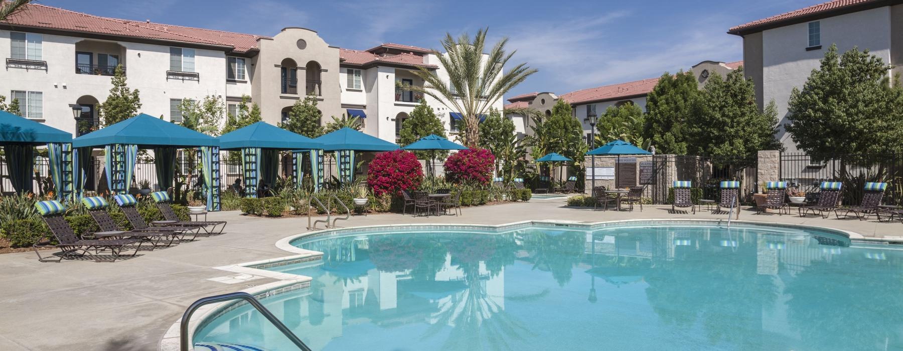 swimming pool in a courtyard