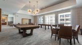 Large game room with pool table