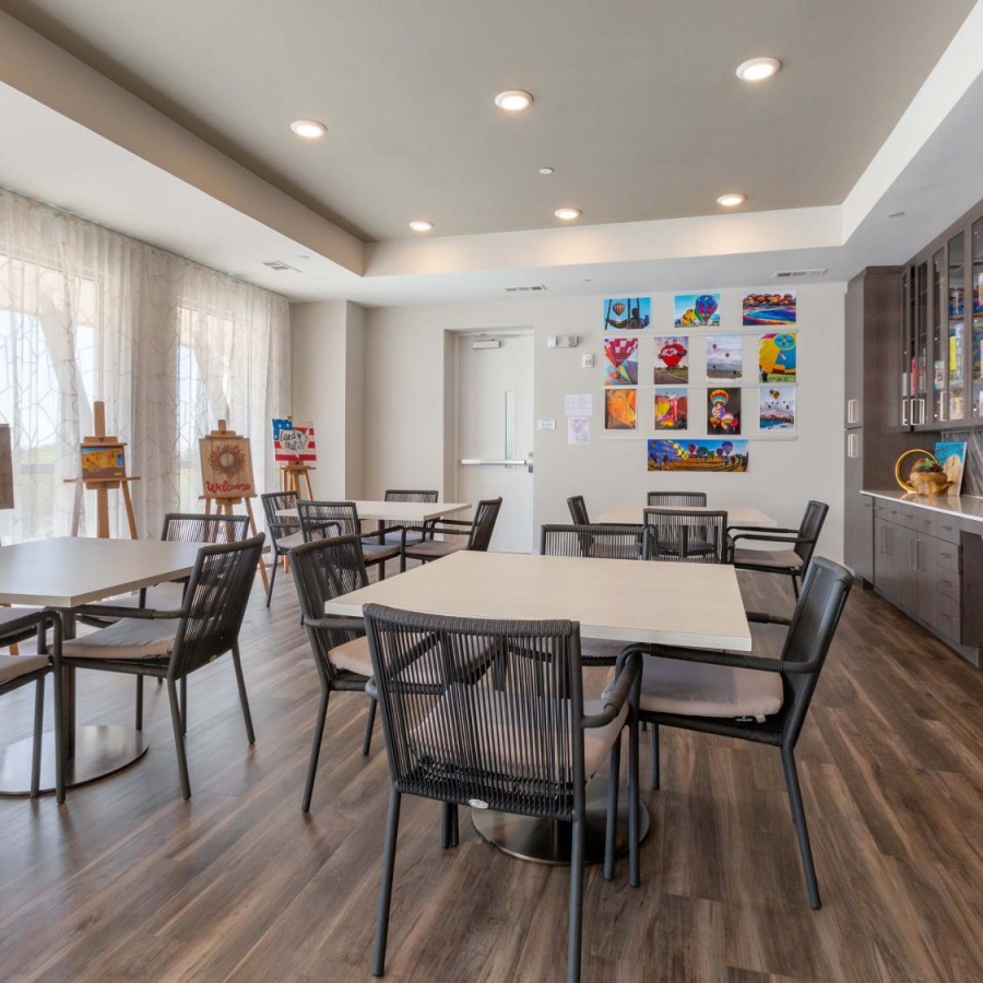 Clubroom Clubroom with wood floors and ample seating