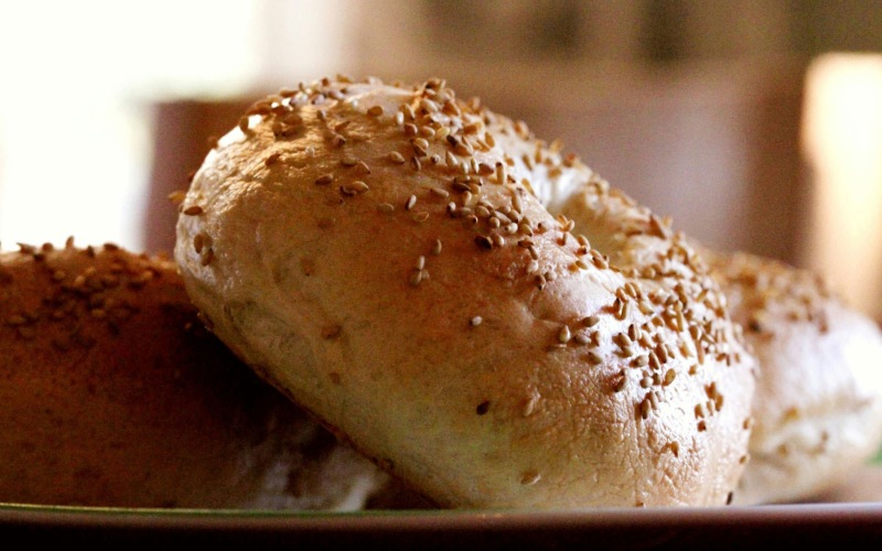 Nearby Activities & Attractions close up photo of bagels on a platter