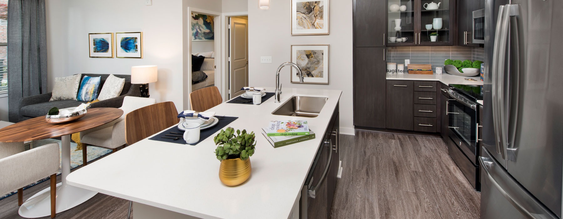 kitchen island with pendant lighting