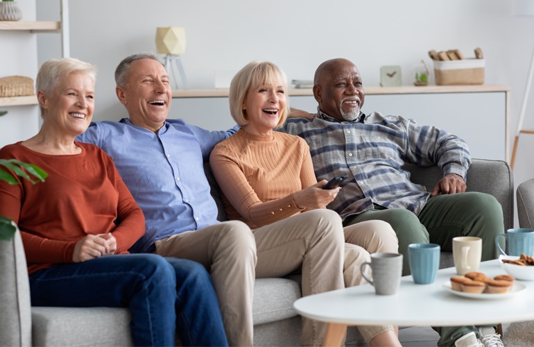 older couples on a couch