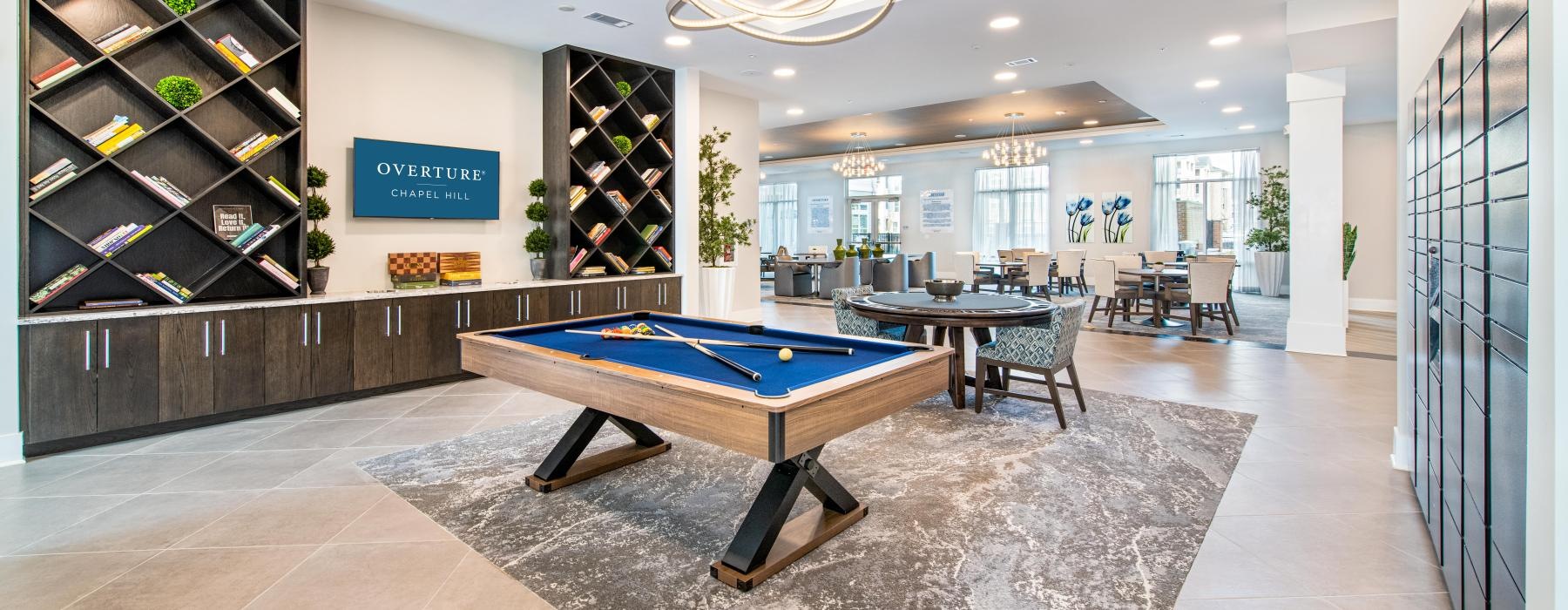 game room with billiards table 