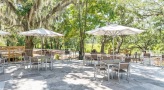 Large outdoor patio with seating