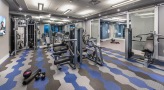 a gym with exercise equipment