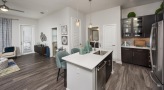 spacious kitchen with under cabinet lighting