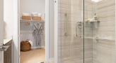 Large shower and closet 