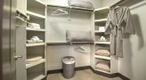 large closet with custom shelving