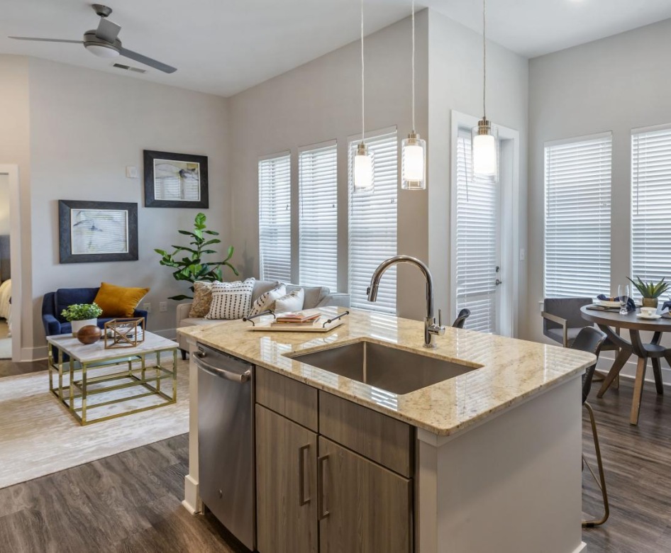 large well lit kitchen
