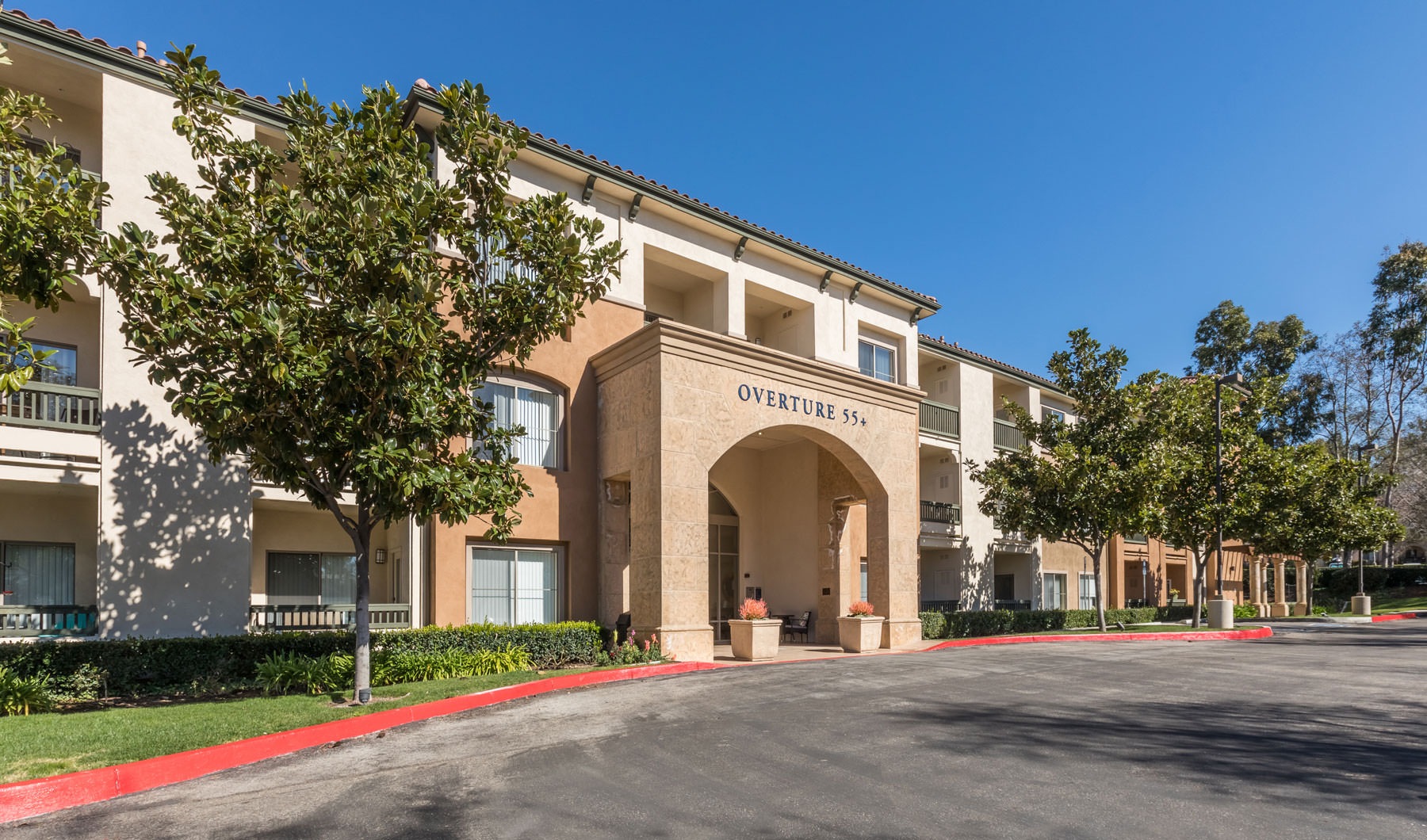 Settle into comfort at Overture Rancho Santa Margarita a building with a large entrance