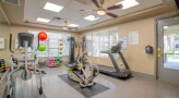 fitness center with exercise equipment