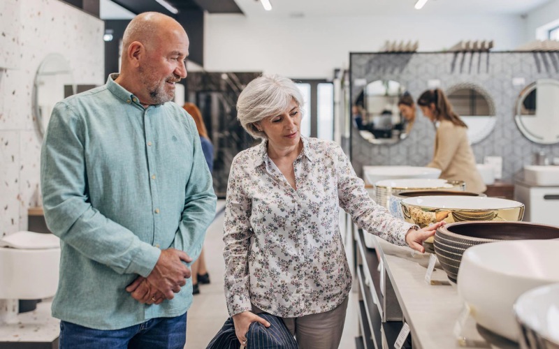 Nearby Activities & Attractions Couple shopping in furniture store