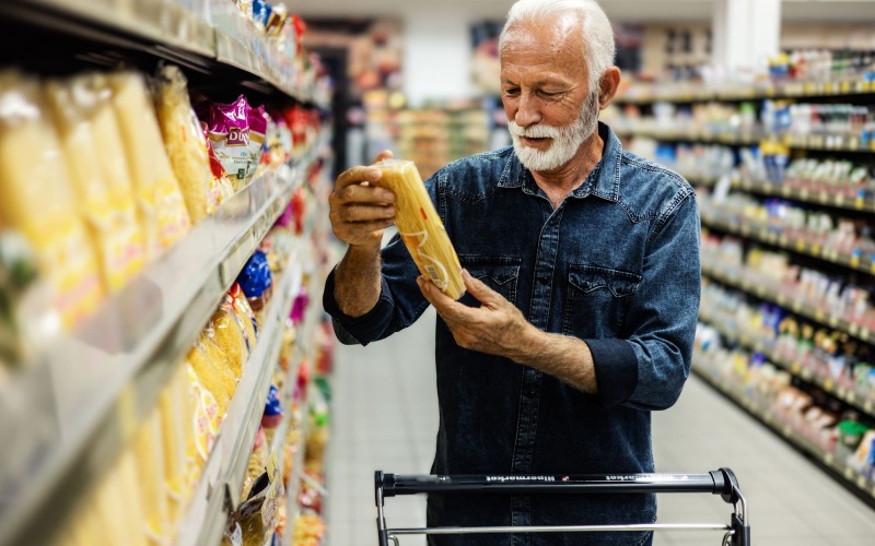 Vibrant community life with a variety of shopping options a person grocery shopping