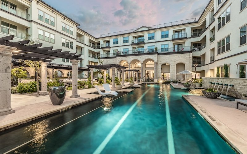 swimming pool in a courtyard